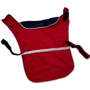 Lands End Waterproof Reflective Dog Coat Red XL